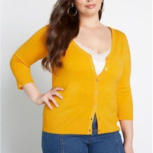 Modcloth honey marigold light cardigan